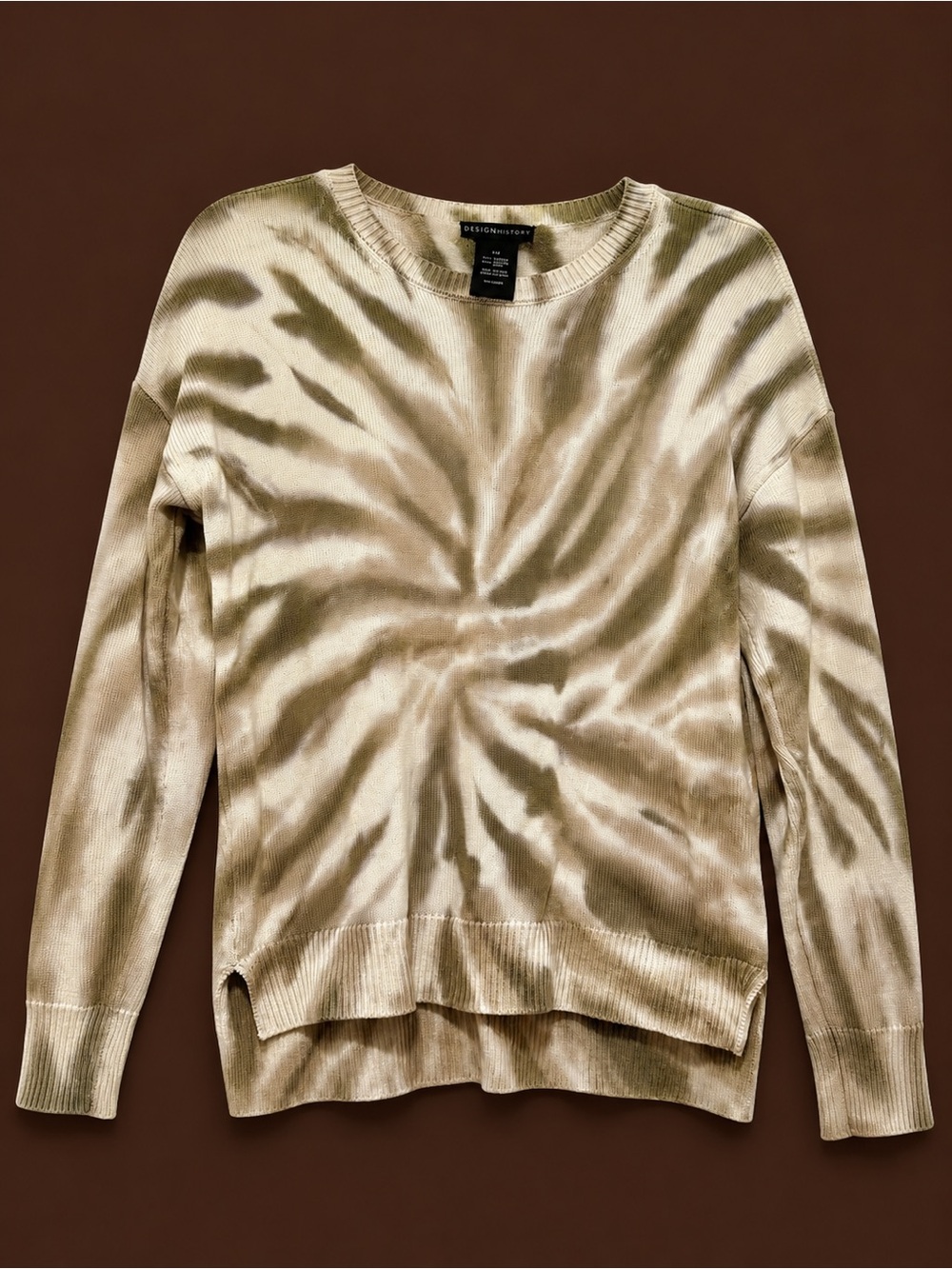 Design History Tie-Dye Crewneck Sweater - Beige & Olive
